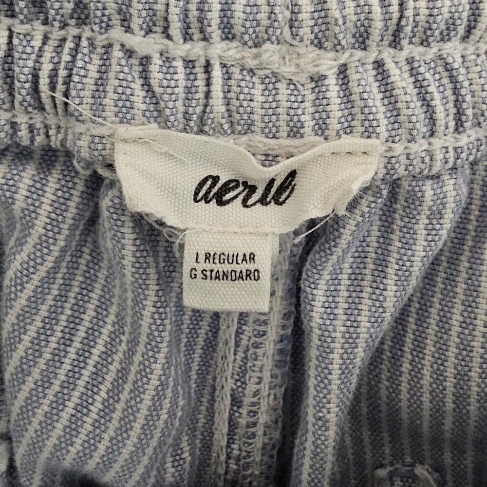 Aerie Baggy Cargo Wide Leg Chambray Elasti Drawstring Pull On Pants Large - Picture 11 of 16
